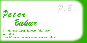 peter bukur business card